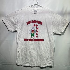 Just Another Holly Jolly Christmas Heavyweight Tultex Adult Tee Size L.